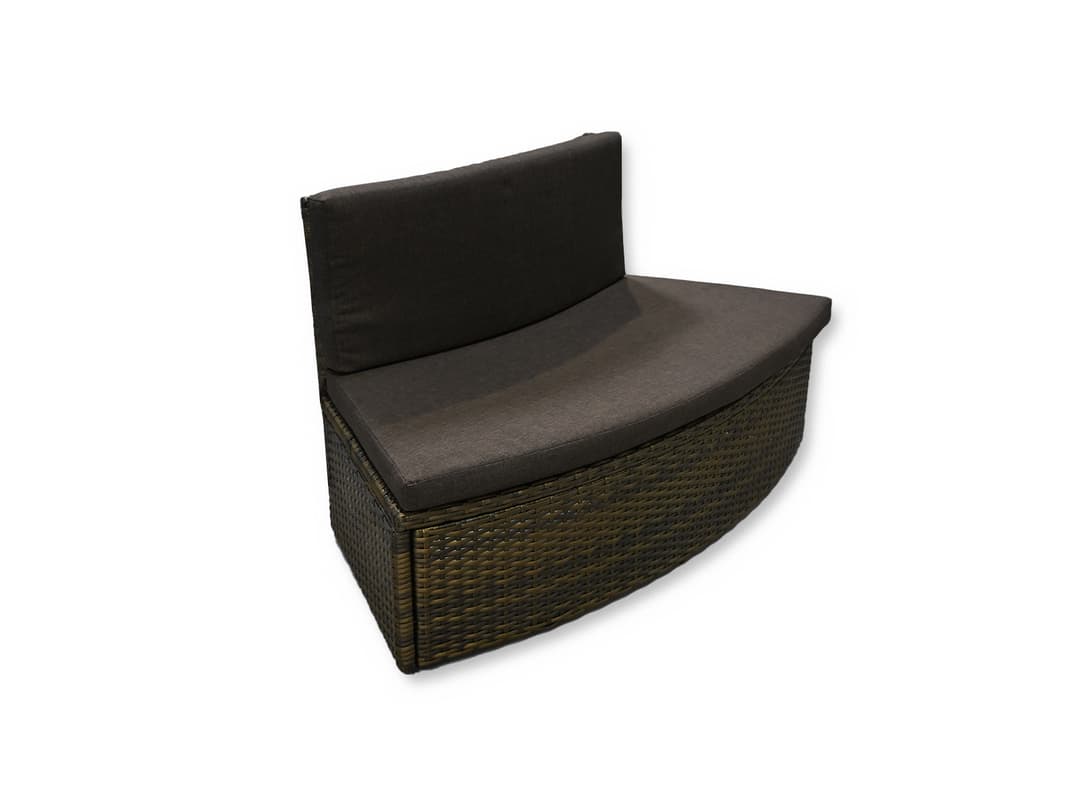 Accessoires Spa Habillage spa rond en rotin brun 180cm Bestway 3