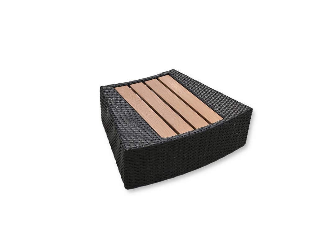 Accessoires Spa Habillage spa rond en rotin brun 200 cm Bestway 5