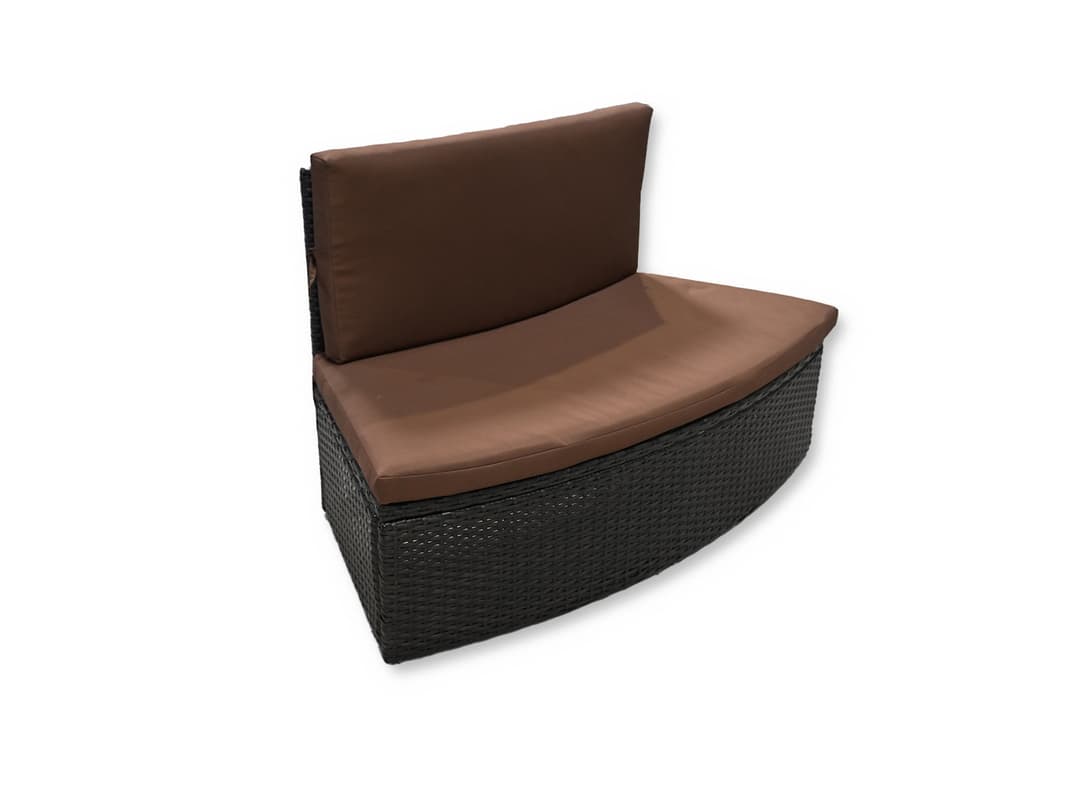 Accessoires Spa Habillage spa rond en rotin brun 200 cm Bestway 2