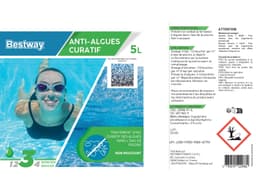 Accessoires Piscine Anti-Algues Curatif  5 Litres Bestway 6
