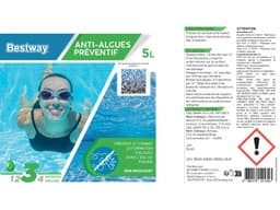 Accessoires Piscine Anti-Algues Preventif 5 Litres Bestway 6