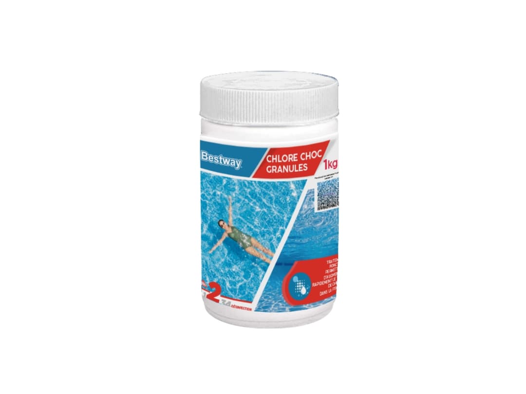 Accessoires Piscine Chlore Choc - Granules  Boite De 1 Kg Bestway 2