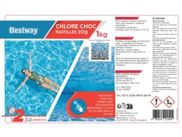 Accessoires Piscine Chlore Choc - Pastilles 20G Seau De 1 Kg Bestway 4