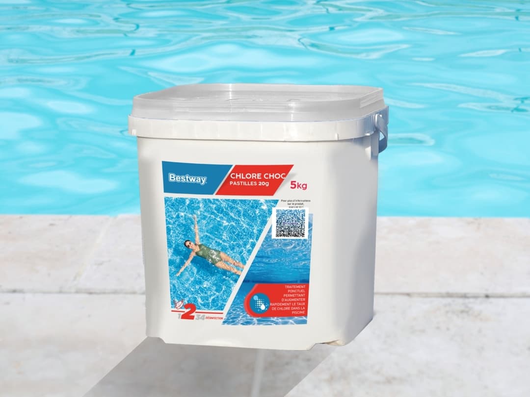 Accessoires Piscine Chlore Choc - Pastilles 20G Seau De 5 Kg Bestway 3