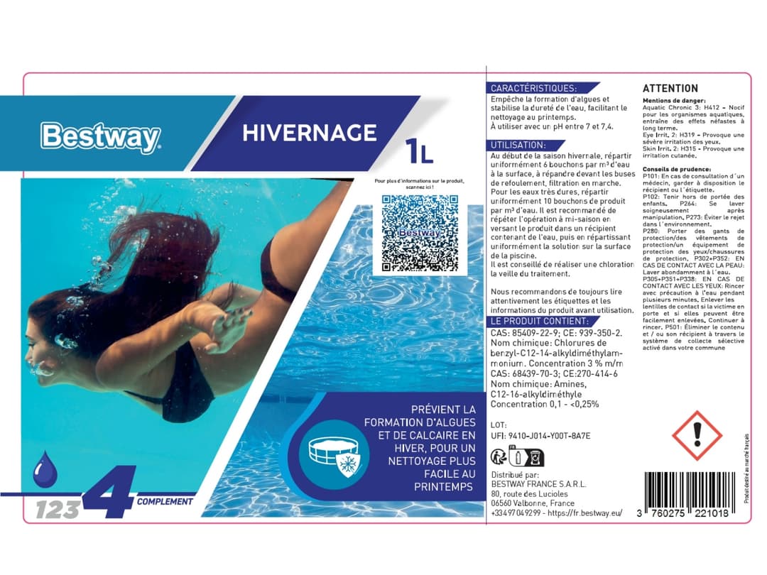 Accessoires Piscine Produit d'hivernage piscine 1 L Bestway 5