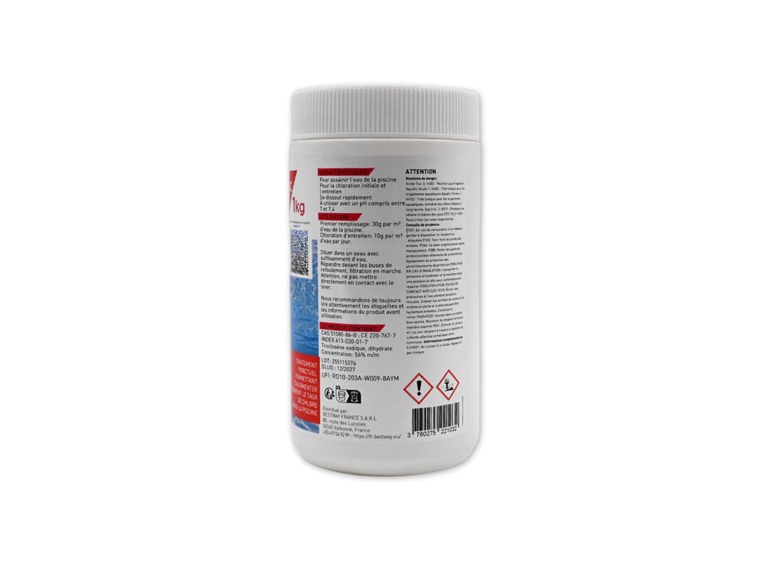 Accessoires Piscine Chlore Choc - Granules  Boite De 1 Kg Bestway 4