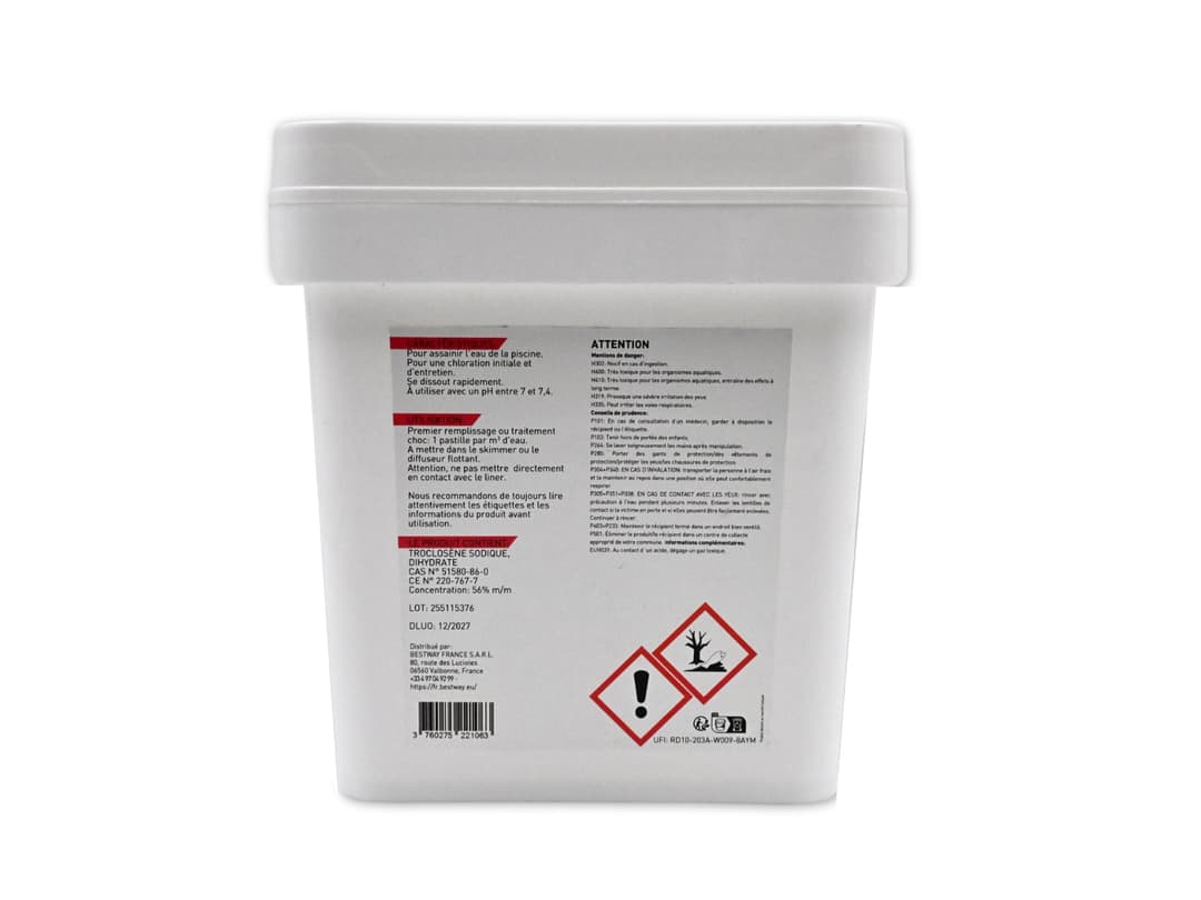 Accessoires Piscine Chlore Choc - Pastilles 20G Seau De 5 Kg Bestway 4