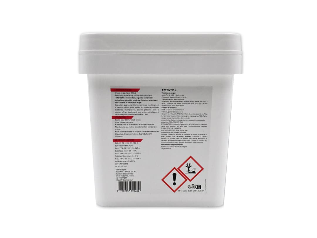 Accessoires Piscine Chlore Multiactions - Galets 200G Seau De 5Kg Bestway 4