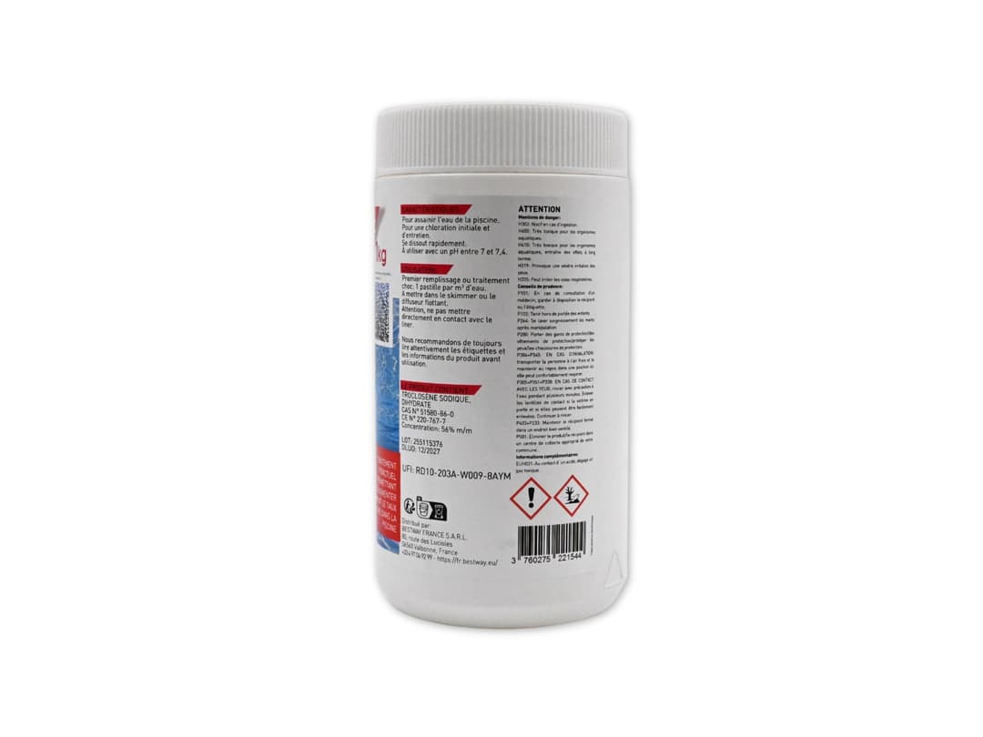 Accessoires Piscine Chlore Choc - Pastilles 20G Seau De 1 Kg Bestway 4