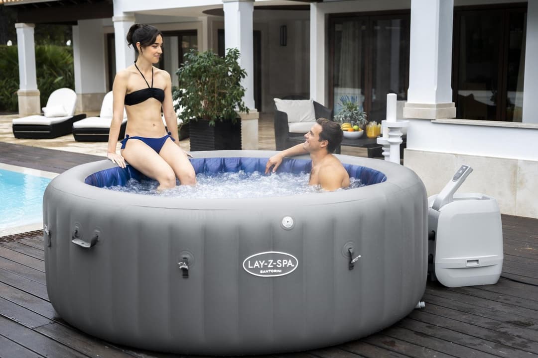 Spa Spa gonflable rond Lay-Z-Spa Santorini Hydrojet pro 5 - 7 personnes Bestway 5