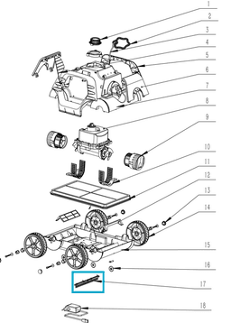 Pièces Détachées Brosse pour robot THETYS 58519 Bestway 2
