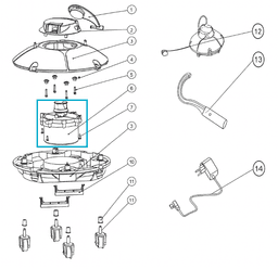 Pièces Détachées Moteur + batterie robot Frisbee 12702O Bestway 4