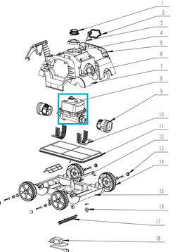 Pièces Détachées Kit d'entrainement pour robot THETYS 58519 Bestway 2