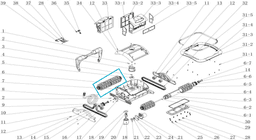 Pièces Détachées Rouleau complet pour robot RAPTOR 58481 Bestway 2