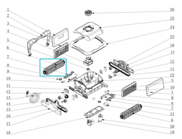 Pièces Détachées Rouleau complet pour robot SAPHYR 10289 Bestway 2