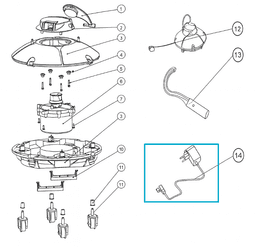 Pièces Détachées Chargeur pour robot FRISBEE 12702 Bestway 3