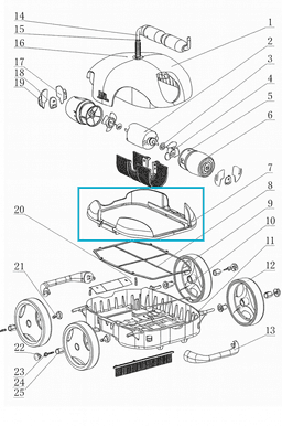 Pièces Détachées Support filtre pour robot FALCON+ 58480 Bestway 2