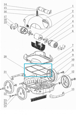 Pièces Détachées Filtre pour robot FALCON+ 58480 Bestway 3