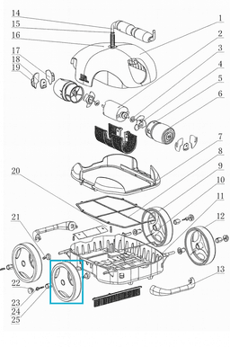 Pièces Détachées Roue pour robot FALCON+ 58480 Bestway 2