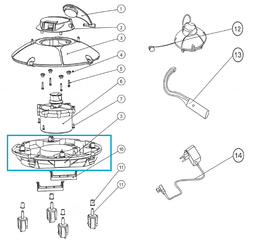 Pièces Détachées Chassis orange pour robot FRISBEE 12702 Bestway 2