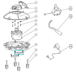 Pièces Détachées Raclette bleue pour robot FRISBEE 12702 Bestway 2