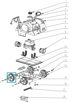 Pièces Détachées Roue pour robot THETYS 58419 Bestway 2