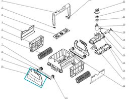 Pièces Détachées Flasque latérale inférieure pour robot 18265  - NEW S.2052.04.002 Bestway 4