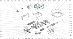 Pièces Détachées Grille filtre 1 pour robot RAPTOR 58481 Bestway 2