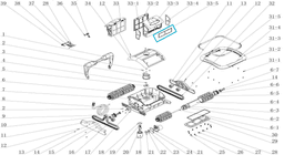 Pièces Détachées Grille filtre 4 - FOND pour robot RAPTOR 58481 Bestway 3