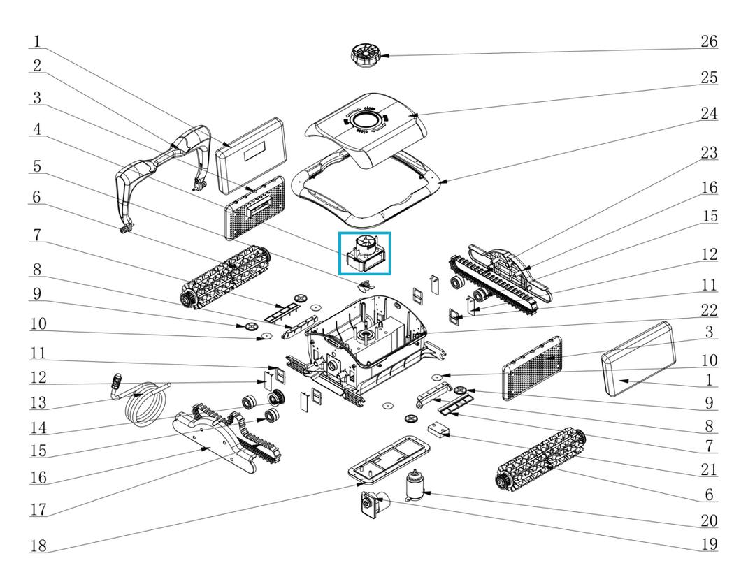 Pièces Détachées Boitier pour robot Saphyr 10289 Bestway 2