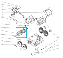 Pièces Détachées Rouleau PVC pour robot RUBY 16908 Bestway 2