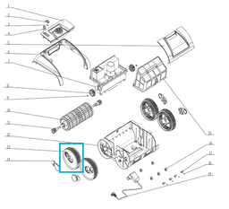 Pièces Détachées Roue pour robot RUBY 16908 Bestway 2