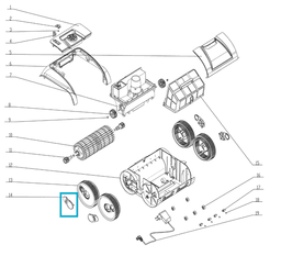 Pièces Détachées Couvercle décoratif roue pour robot RUBY 16908 Bestway 2