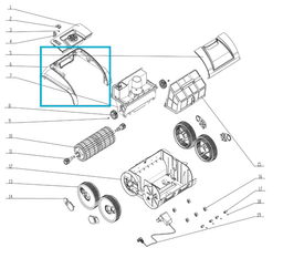 Pièces Détachées Capot milieu pour robot RUBY 16908 Bestway 2