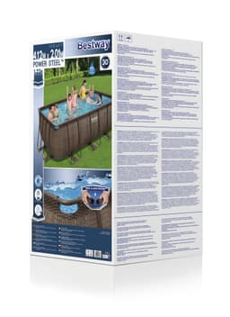 Piscine hors sol Piscine hors sol rectangle Power Steel 412 x 201 x 122 cm rotin marron Bestway 8