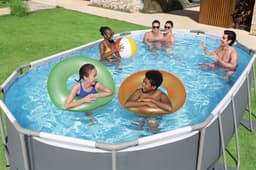 Piscine hors sol Piscine hors sol ovale Power Steel 488 x 305 x 107 cm avec accessoires Bestway 4