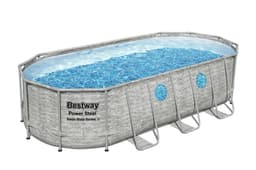 Piscine hors sol Piscine hors sol ovale Power Steel Swim Vista pierres 549x274x122cm Bestway 4