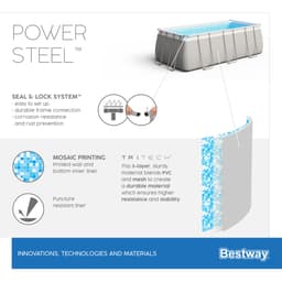 Piscine hors sol Piscine hors sol rectangle Power Steel gris clair 404x  201 x 100cm Bestway 8