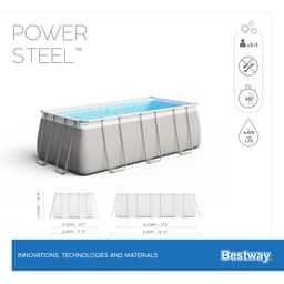 Piscine hors sol Piscine hors sol rectangle Power Steel gris clair 404x  201 x 100cm Bestway 7