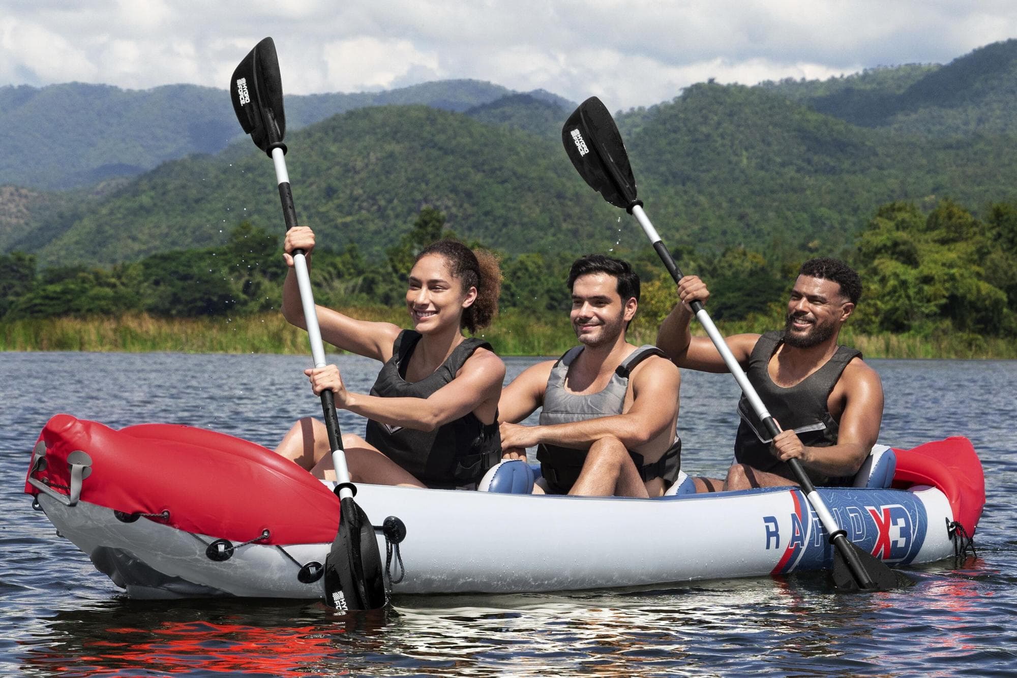 Bateaux, paddle et kayak kayak gonflable 3 personnes Rapid X3 381 cm Bestway 1
