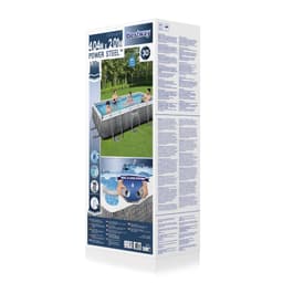 Piscine hors sol Piscine hors sol rectangle Power Steel 404 x 201 x 100 cm rotin gris Bestway 6