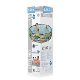 Piscine hors sol Piscine hors sol ronde Steel Pro 274 x 66 cm motif panda Bestway 5