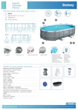 Piscine hors sol Piscine hors sol ovale Power Steel 488 x 305 x 107 cm avec accessoires Bestway 8