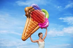 Jeux d'extérieur et trampoline Bouée matelas gonflable Ice Cream Bestway 1