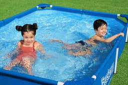 Piscine hors sol Piscine hors sol rectangle Steel Pro™ 221 x 150 x 43 cm bleu clair Bestway 7