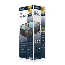 Piscine hors sol Piscine hors sol ovale Steel Pro Max 610x366x122 cm décor bois Bestway 5