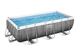 Piscine hors sol Piscine hors sol rectangle Power Steel 404 x 201 x 100 cm rotin gris Bestway 2