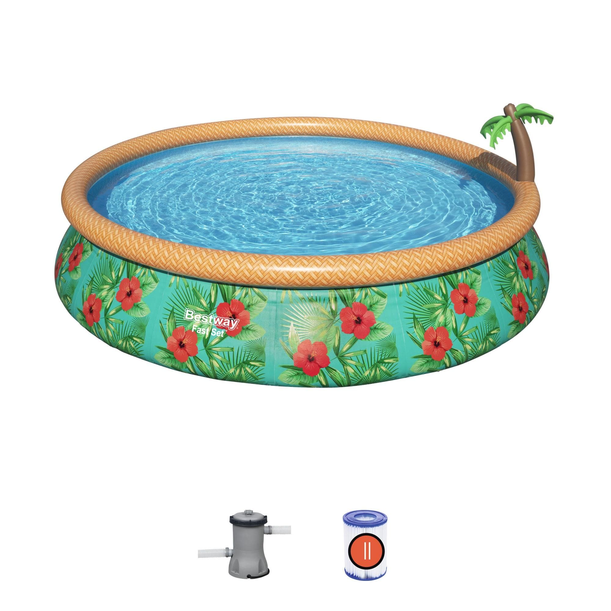Piscine hors sol Piscine autoportante Fast Set ronde 457 x 84 cm avec filtration Bestway 1