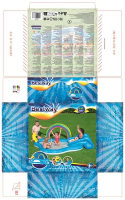 Jeux d'extérieur et trampoline Aire de jeux avec pataugeoire Rainbow 'n Shine 257 x 145 x 91 cm Bestway 9