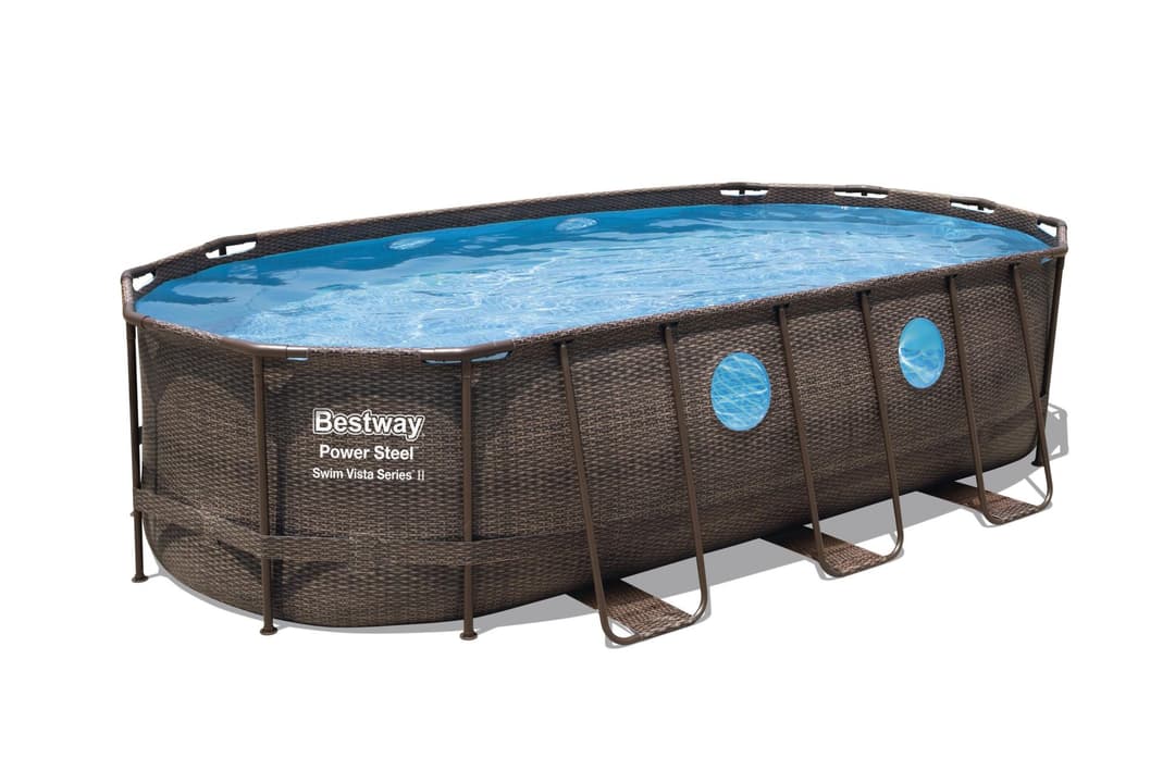 Piscine hors sol Piscine hors sol ovale Power Steel Swim Vista rotin 549 x 274 x 122 cm Bestway 2